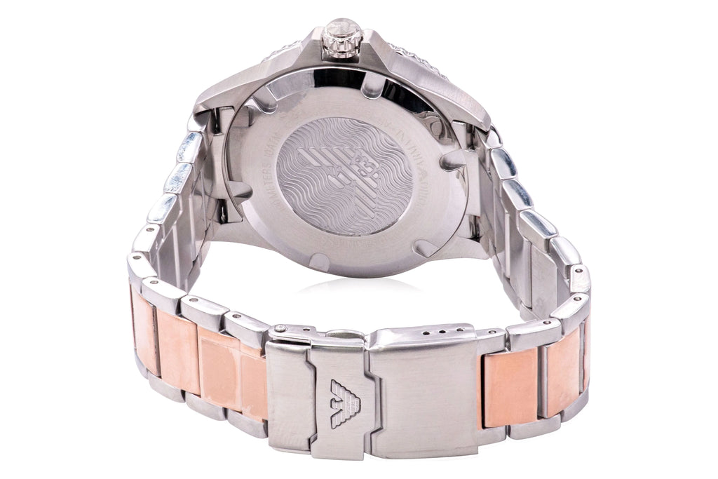 Emporio Armani  42 mm Two-Tone Watch for Mens, Stainless Steel