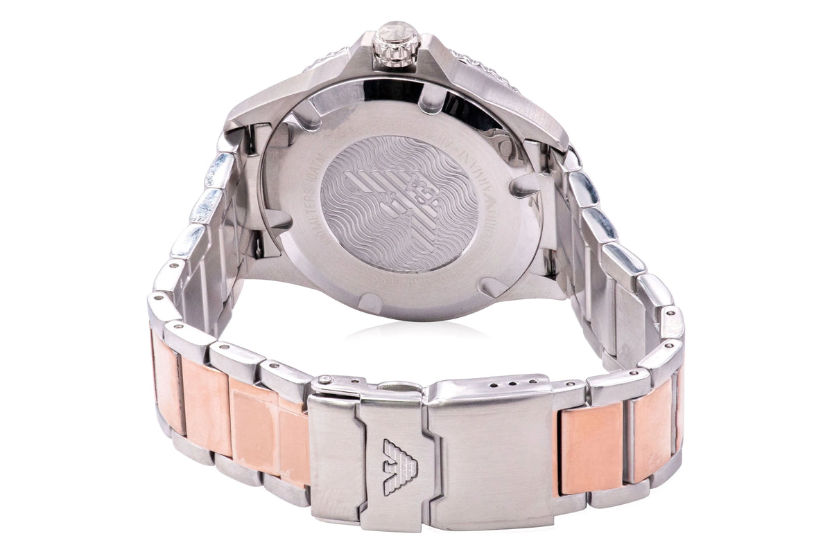 Emporio Armani  42 mm Two-Tone Watch for Mens, Stainless Steel