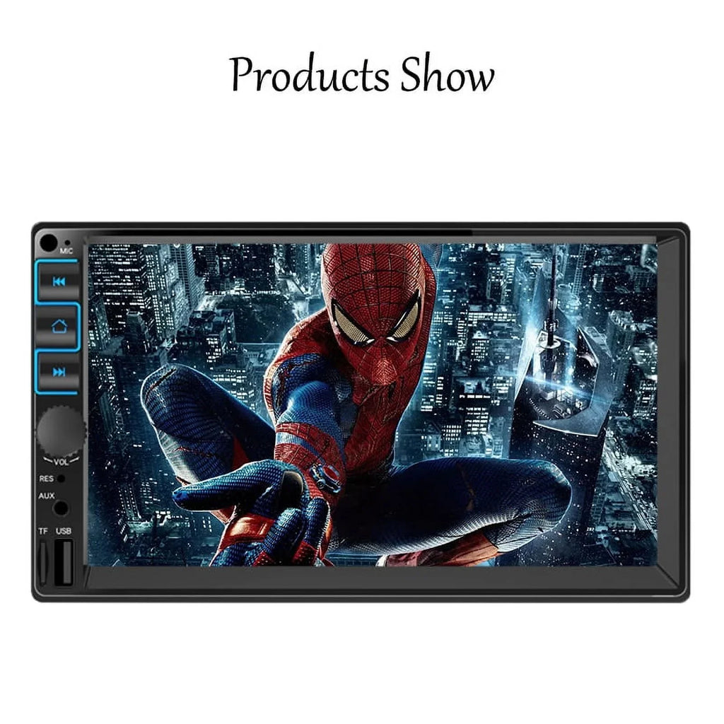 Car Radio 7'' 2 Din Stereo Receiver Bluetooth, Microphone, Mirror Link, Display, GPS, Touch Screen Support Apple Carplay , Android Auto