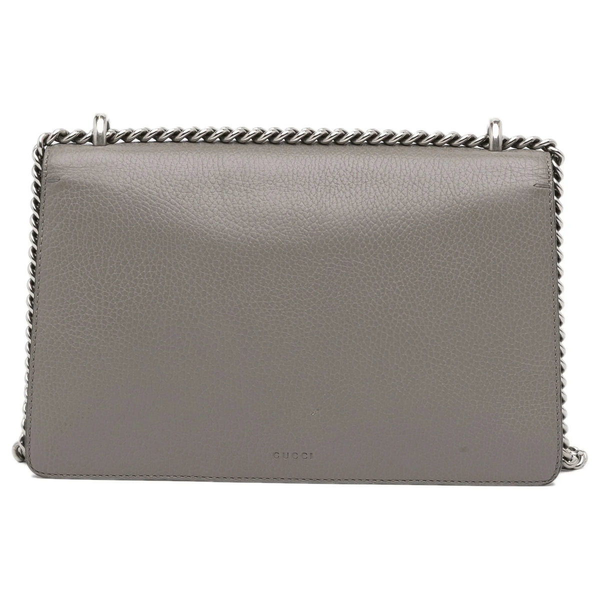 Pre-Owned Authenticated Gucci Small Dionysus Shoulder Bag Calf Leather Gray Unisex (Good)