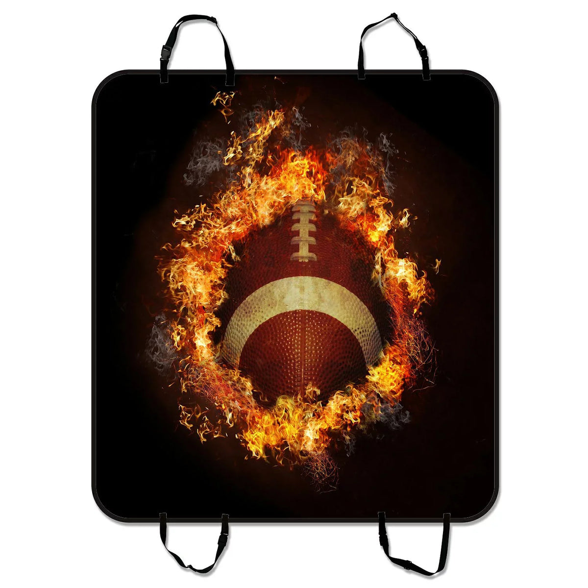 GCKG Spirit of Flaming American Football Pet Car Seat Cover Dog Car Seat Mat Hammock Cargo Mat Trunk Mat For Cars Trucks and SUV 54x60 inches