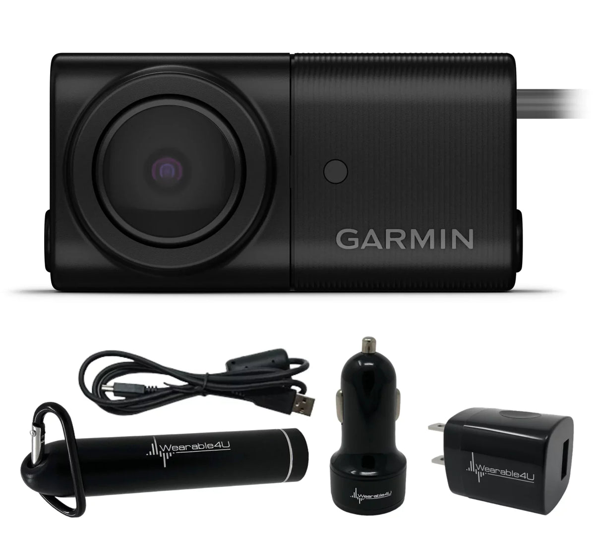 Garmin BC 50 with Night Vision – Wireless Backup Camera, NightGlo Illumination, 160-degree Lens, Weather-Resistant, 50ft Range for Trucks, RVs and Trailers with Wearable4U Power Pack Bundle