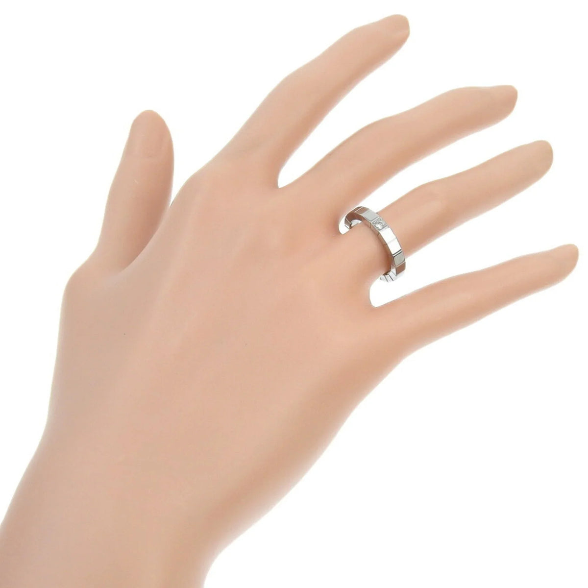 Pre-Owned Cartier CARTIER Lanieres Ring 1P Diamond K18 White Gold x Approx. 5.8g Women's I220823087 (Good)