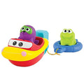 KiddoLab Pull 'N Go Boat Seat - Bath Toys for Boys & Girls - Toy Boats for Babies, Kids & Toddlers - Bathtub & Pool Playtime Floating Accessories - Child-Safe & Durable Plastic, No Batteries Needed