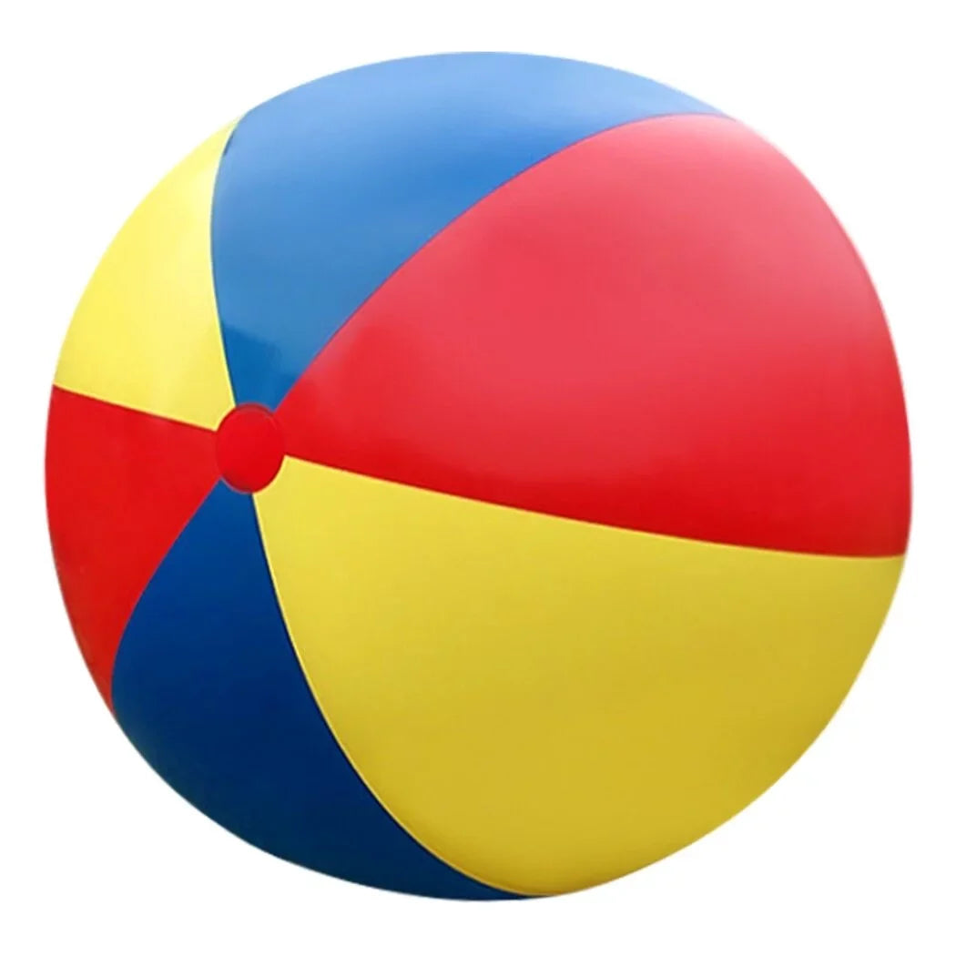 Giant Inflatable Beach Ball, Novelty Pool Toy for Kids Toddlers Adults, Jumbo Size 59 Inches, Huge Swimming Pool Ball for Games, Foldable Beach Ball in Mixed Blue Red Yellow