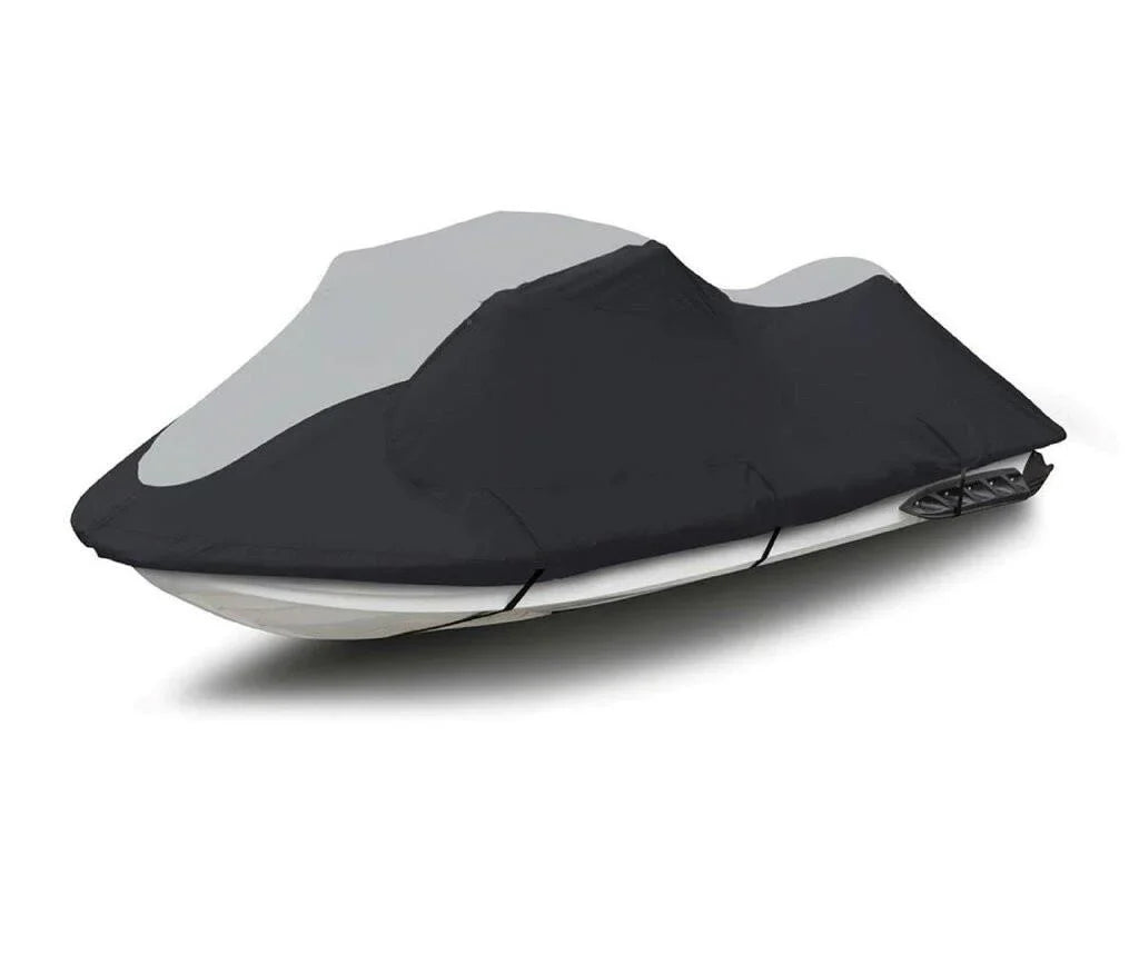 SUPER HEAVY-DUTY TOP OF THE LINE JETSKI Cover Compatible for YAMAHA 760 WaveVenture 1997-1998 Jet Ski PWC Trailerable Cover Black/Grey