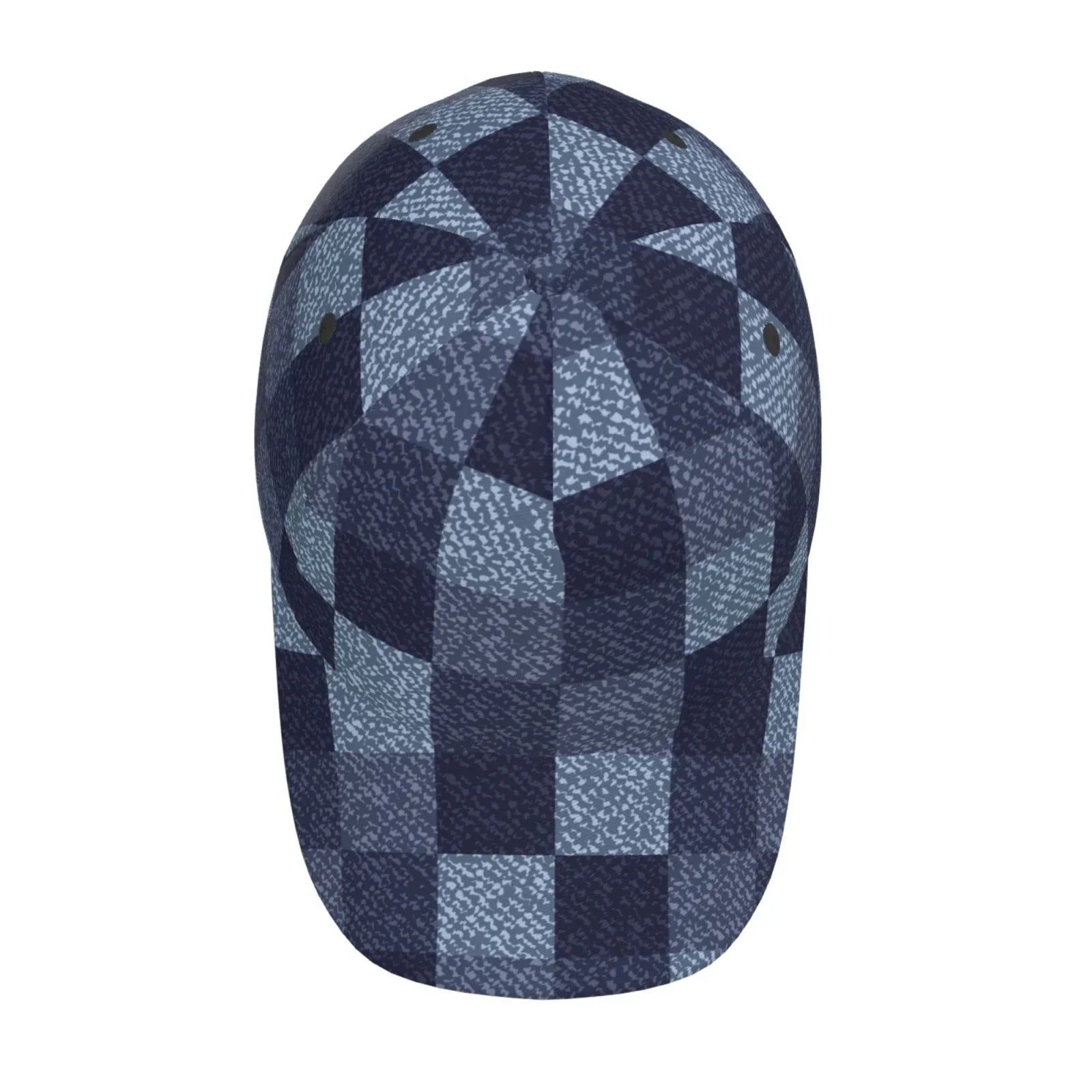 Balery Baseball Cap Adjustable Size for Running Workouts and Outdoor Activities All Seasons Dad Hat(Blue Gingham Buffalo Check)