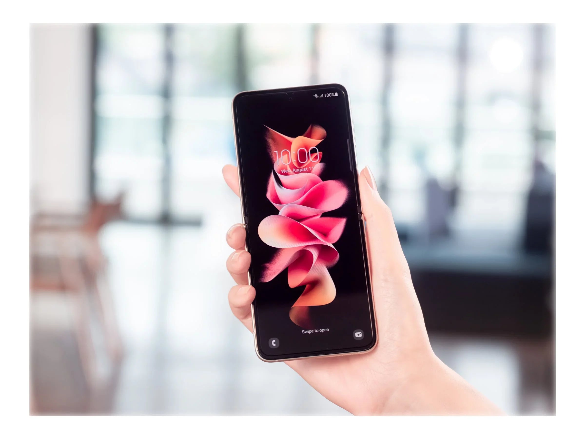 Samsung Galaxy Z Flip3 5G - 5G smartphone - dual-SIM - RAM 8 GB / Internal Memory 128 GB - OLED display - 6.7" - 2640 x 1080 pixels (120 Hz) - 2x rear cameras 12 MP, 12 MP - front camera 10 MP - cream