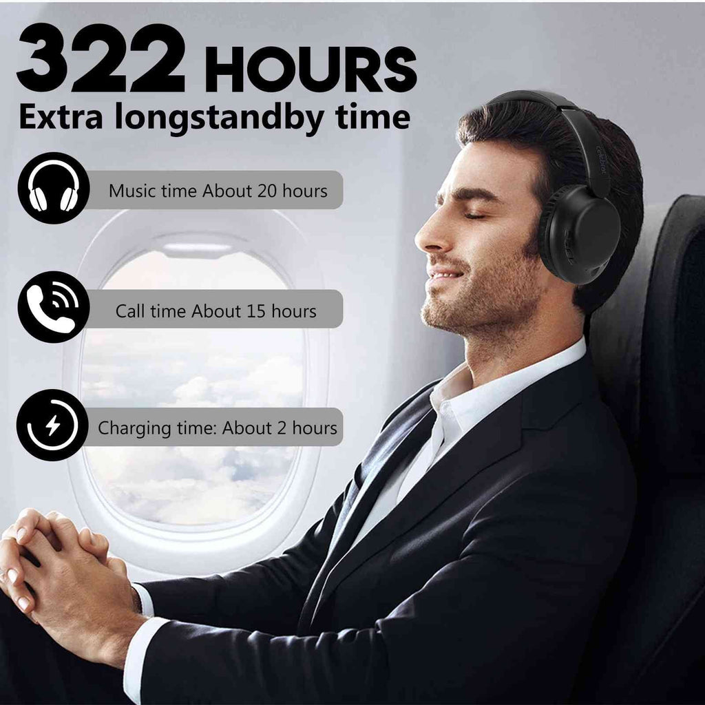 UrbanX Perfect Comfort 955 II Overhead Wireless Bluetooth Headphones For Samsung Gear S3 classic LTE Noise-Cancelling, with – Black