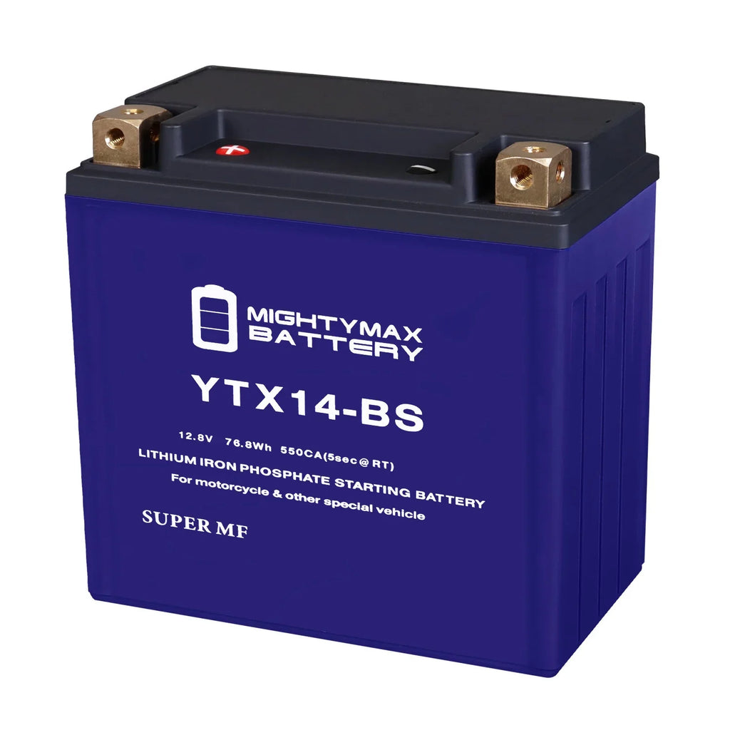 YTX14-BS Lithium Replacement Battery Compatible with Moto Guzzi 750 V7 III Dark 18