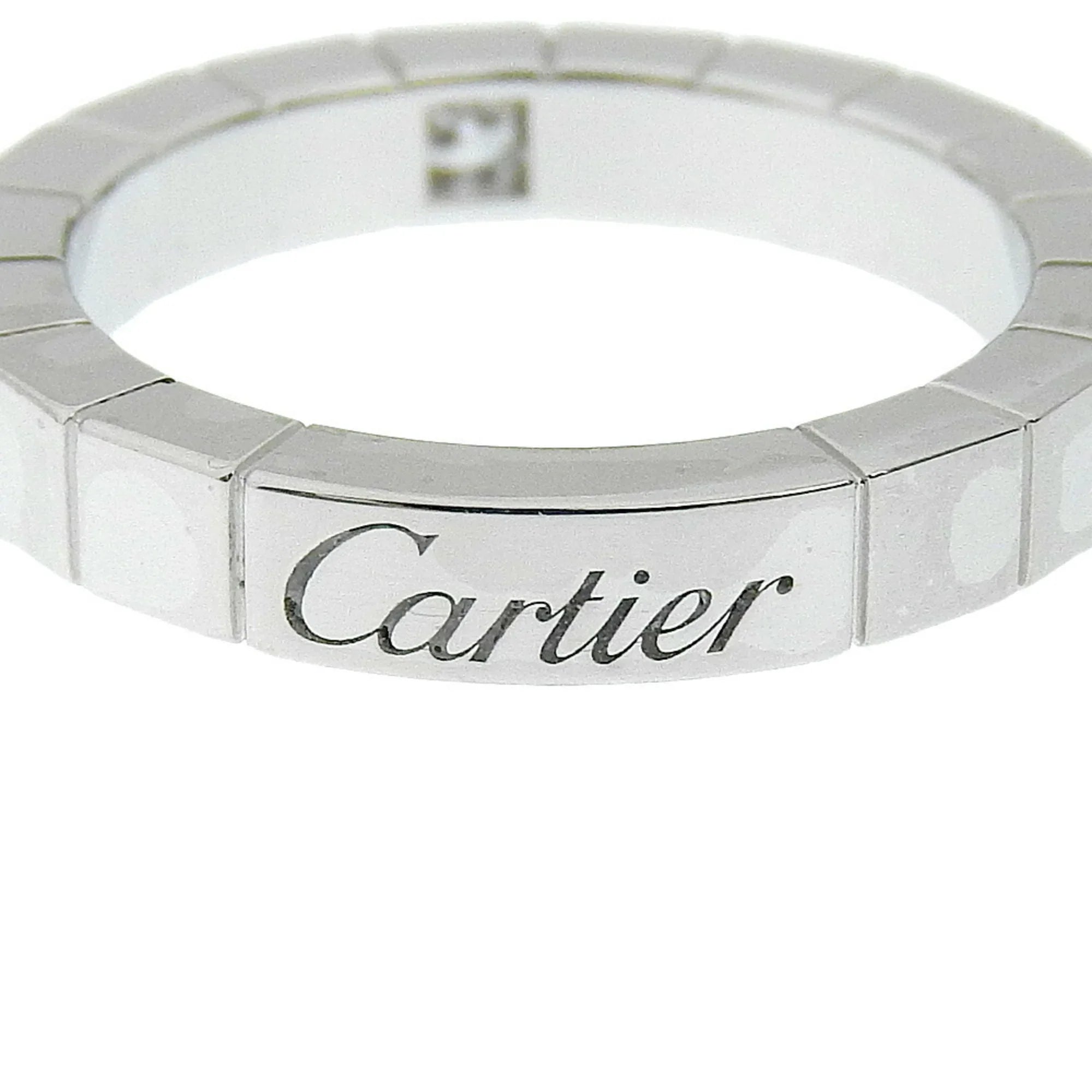 Pre-Owned Cartier CARTIER Lanieres Ring 1P Diamond K18 White Gold x Approx. 5.8g Women's I220823087 (Good)