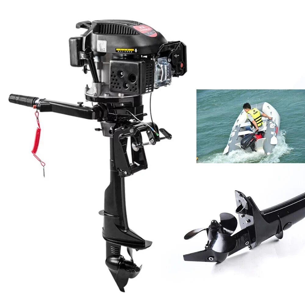 Miumaeov 6HP 4 Stroke Outboard Motor Boat Engine Air Cooling System Fishing Boat Motor