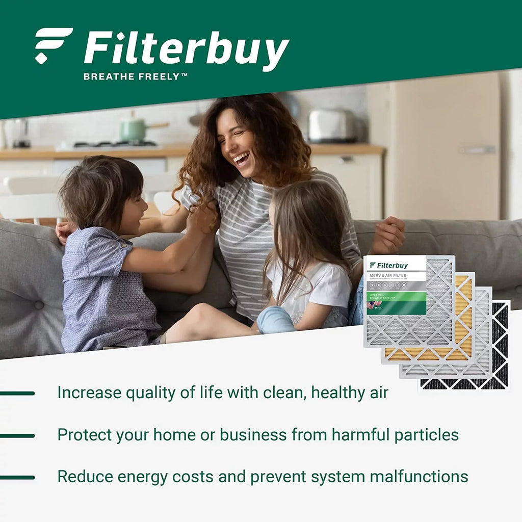 Filterbuy 20x25x2 MERV 11 Pleated HVAC AC Furnace Air Filters (12-Pack)