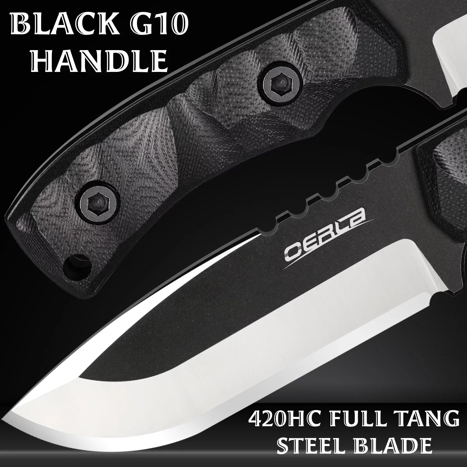 OERLA DE-0014 Fixed Blade Knife Full Tang Outdoor Camping Hunting Survival Knife