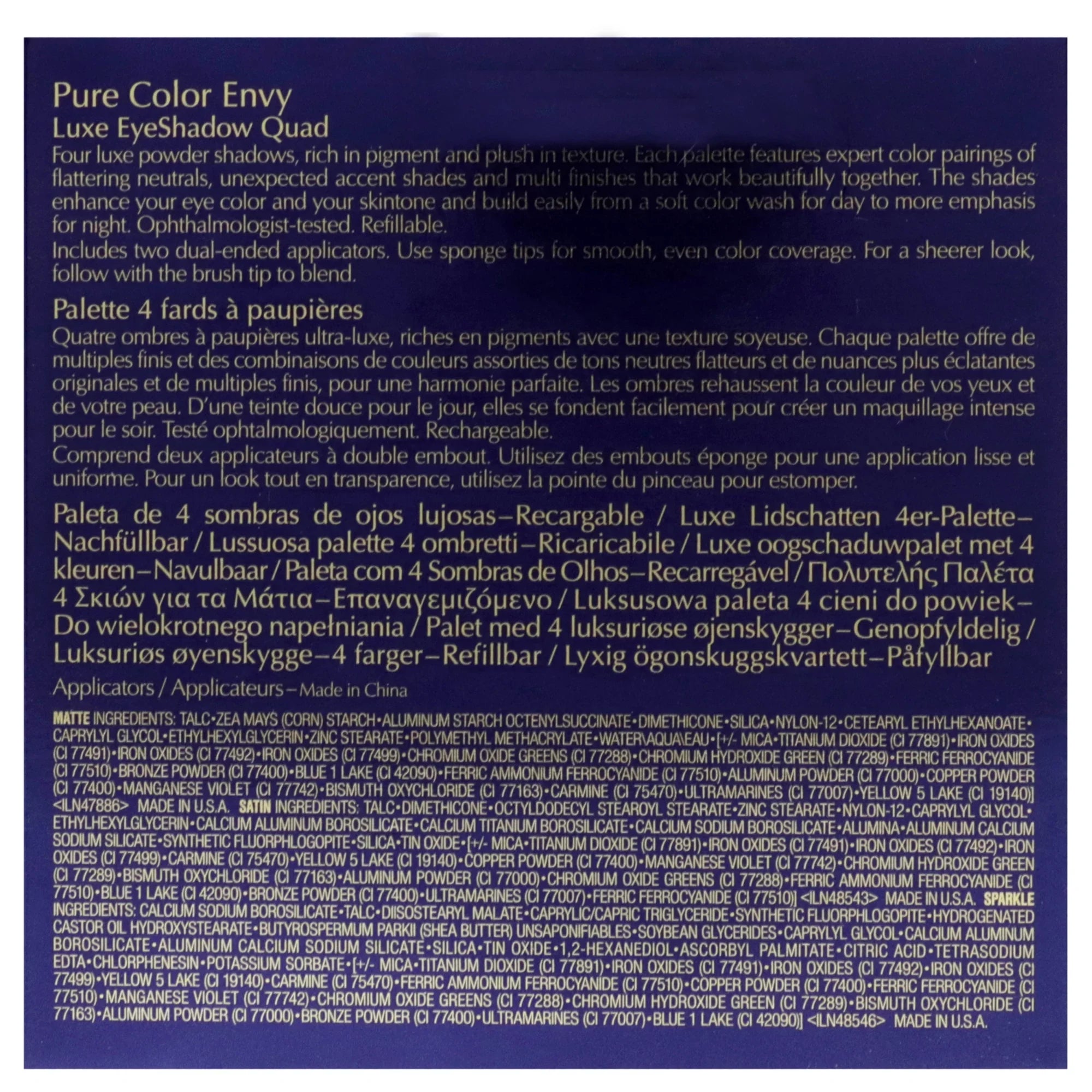 Estee Lauder Pure Color Envy Luxe Eyeshadow Quad - 08 Wild Earth , 0.21 oz Eye Shadow