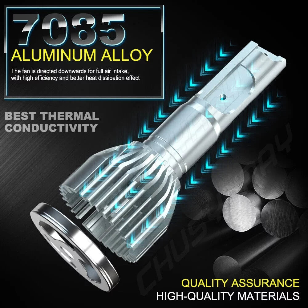 For 1986-1995 Jeep Wrangler YJ 1984-2001 Cherokee XJ 2x 5X7" 7x6" LED Headlights