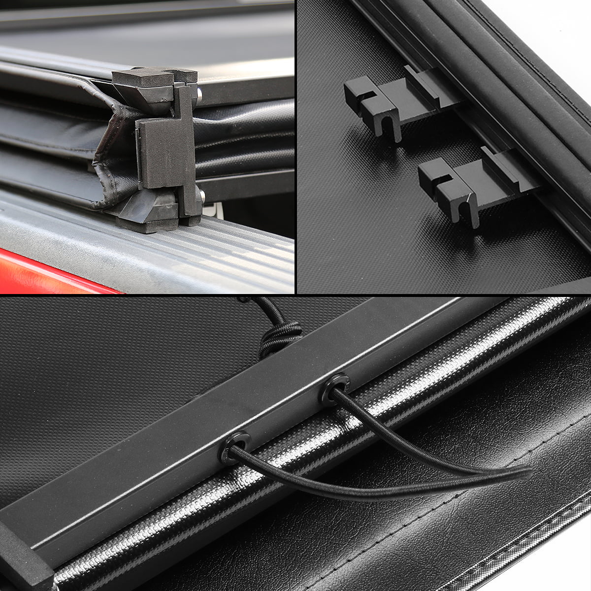 DNA Motoring TTC-TRISOFT-008 For 1993 to 2004 Ford Ranger 6 Ft Short Bed Flareside Tri-Fold Soft Top Tonneau Cover 94 95 96 97 98 99 00 01 02 03