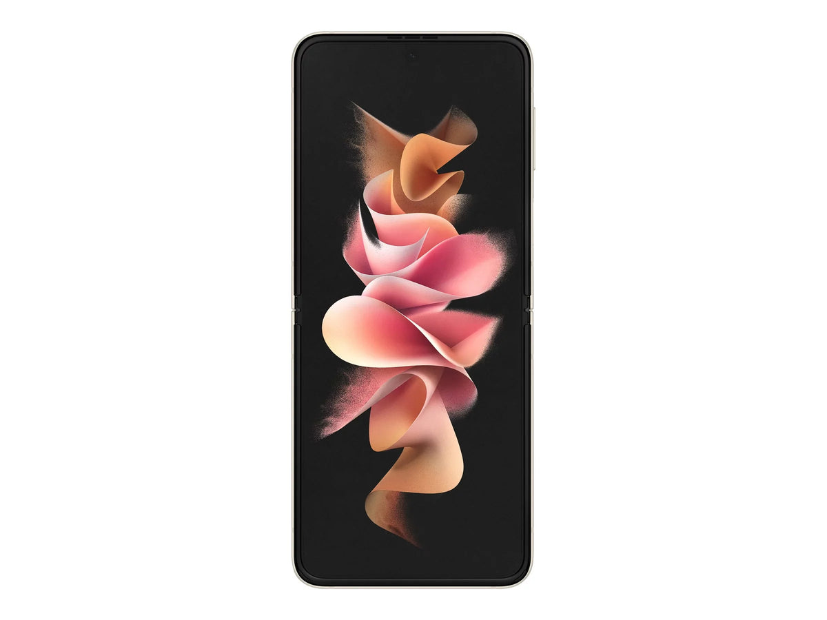 Samsung Galaxy Z Flip3 5G - 5G smartphone - dual-SIM - RAM 8 GB / Internal Memory 128 GB - OLED display - 6.7" - 2640 x 1080 pixels (120 Hz) - 2x rear cameras 12 MP, 12 MP - front camera 10 MP - cream