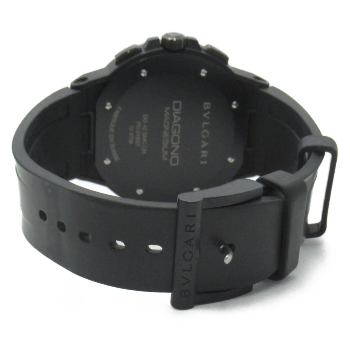 Pre-Owned BVLGARI Diagono Magnesium Chrono Wrist Watch watch Wrist Watch DG42SMCCH Mechanical Automatic Black  Rubber belt mag DG42SMCCH (Good)