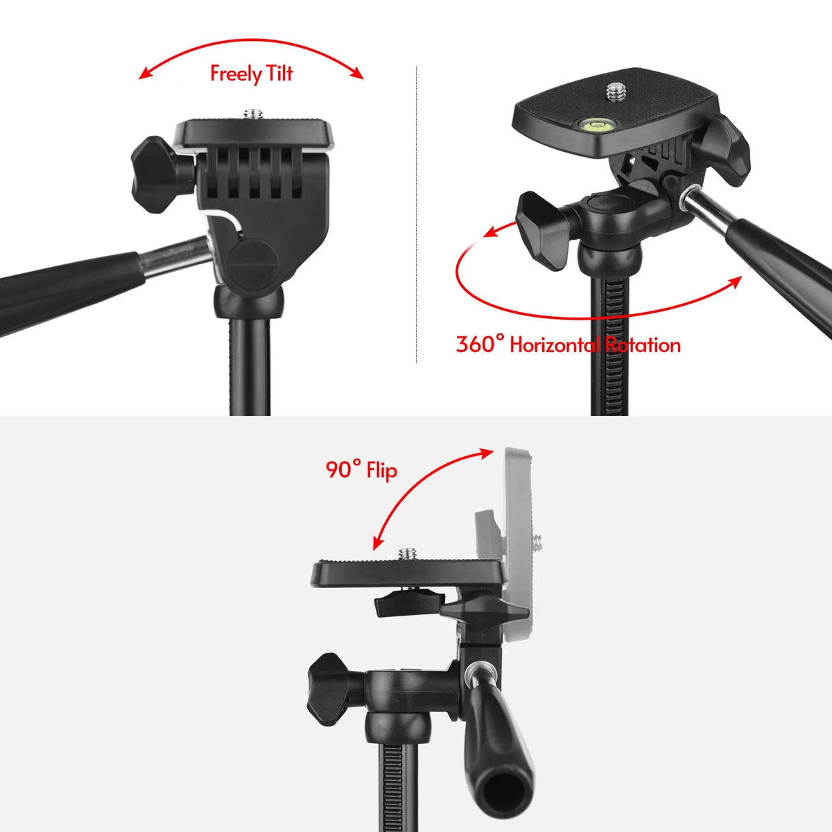 53-Inch Vlogging Kit with Tripod - Includes LED Light, Microphone, Smartphone Clip, and Remote Control for Video Recording, Microfilm Production, and Live Streaming