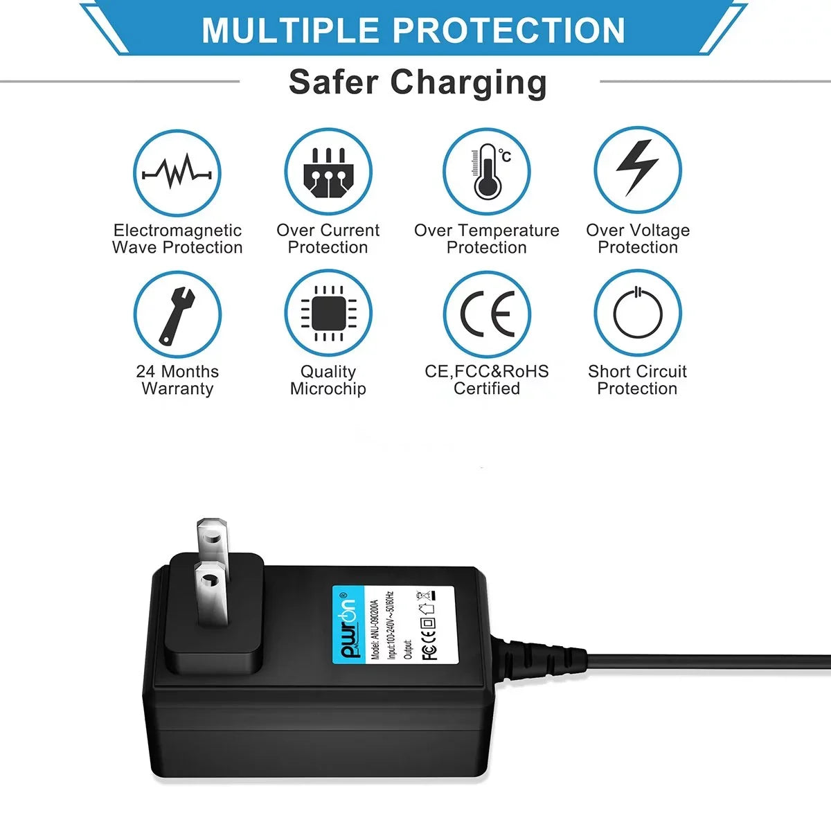 PwrON Compatible AC/DC Adapter Replacement for West Marine VHF 95 VHF95 VHF95DB 16230526 Floating Marine Radio VHF GMRS Bands 14225262 AC 16480931 Charging Cradle 14225221 DC 14225221 Power