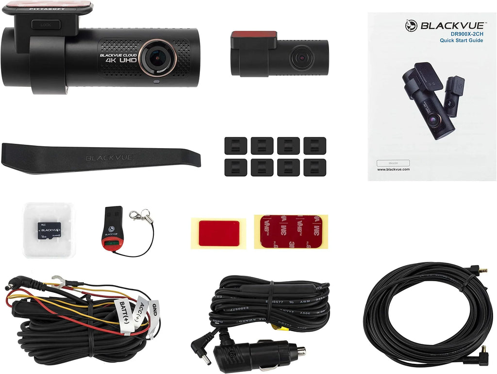 BlackVue DR900X-2CH Plus with 32GB microSD Card 4K UHD Cloud Dashcam,Parking Mode Voltage Monitor