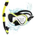 OWSOO Professional Swimming Goggles with  Snorkel Tube Set -fog Goggles for Snorkel
