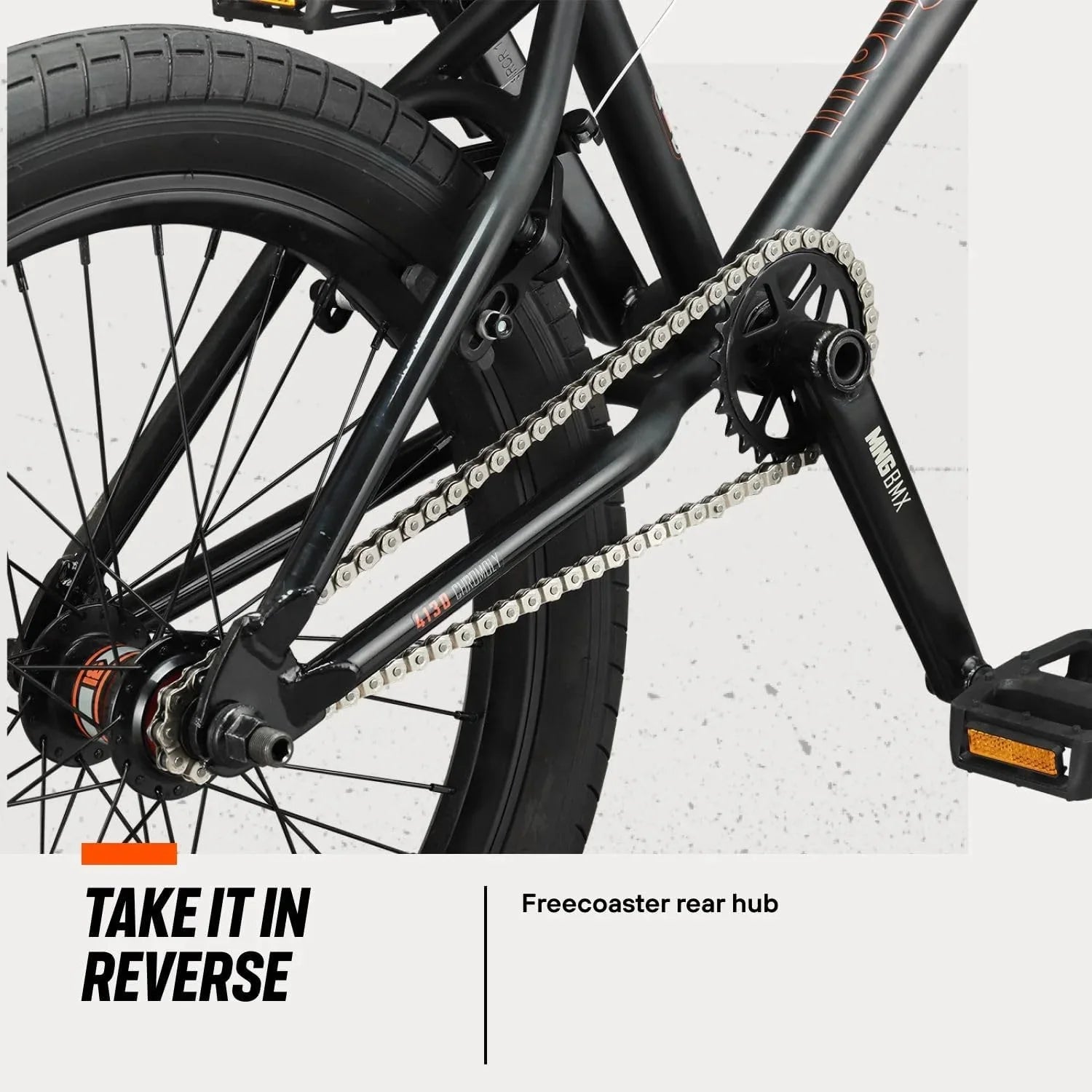 Open Box Mongoose Legion Freestyle BMX Bike, Steel Frame, 20 Inch Wheels - BLACK/ORANGE